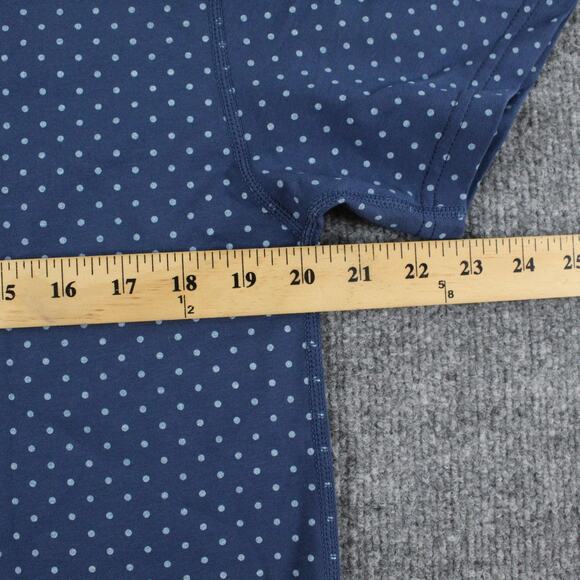 Bylt Polo Men Medium Drop Cut Lux Dotted Blue Wave Frost Performance Casual - Picture 9 of 10